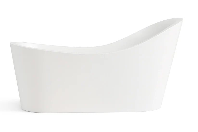 Freestanding Bathtub — 54" Glossy White
