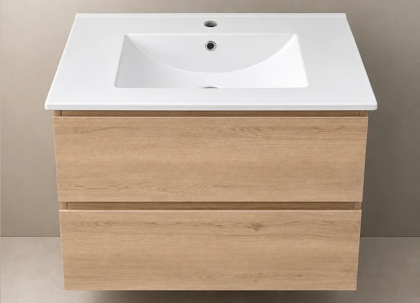 36" Floating Vanity — White Oak