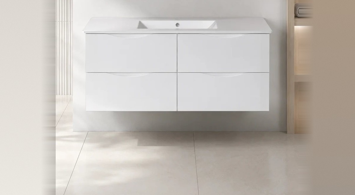48" Floating Vanity — White